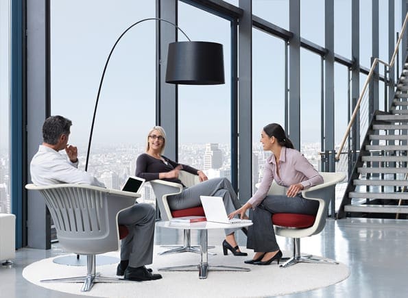 i2i steelcase collaborative seating transforms the informal meeting area – office furniture news