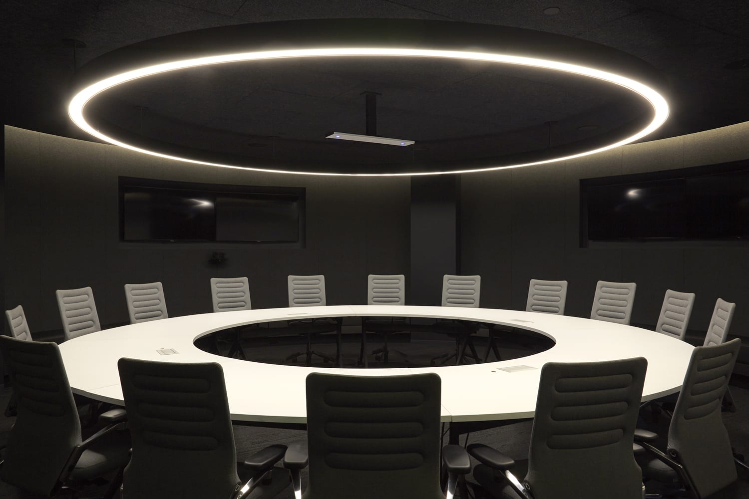 Airbnb leads inspiration office arms race with Strangelove war room.