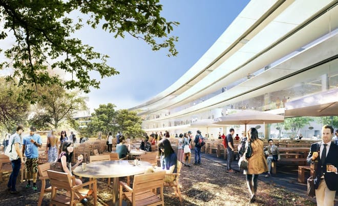 apple-new-corporate-headquarters-cupertino-cafteria-outside-external-garden