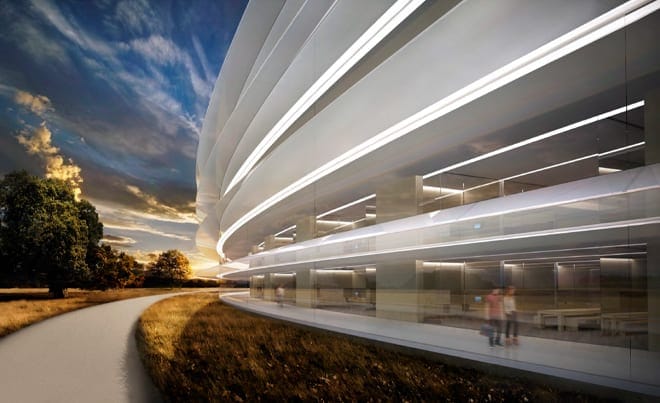apple-new-corporate-headquarters-cupertino-outside-curve-pathways