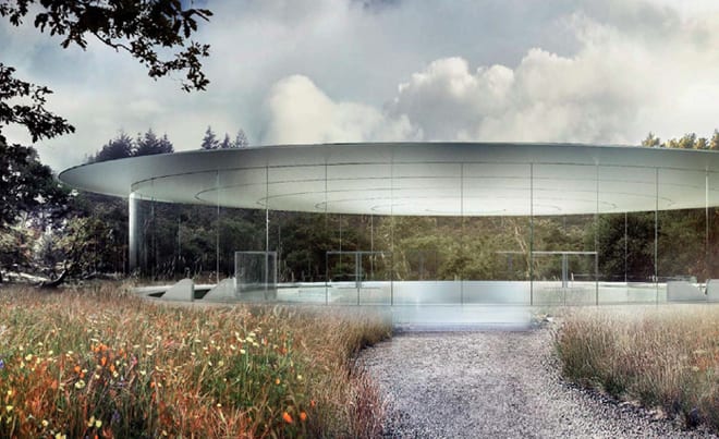 apple-new-corporate-headquarters-cupertino-pillarless-auditiorium-entrance-events-underground-entrance