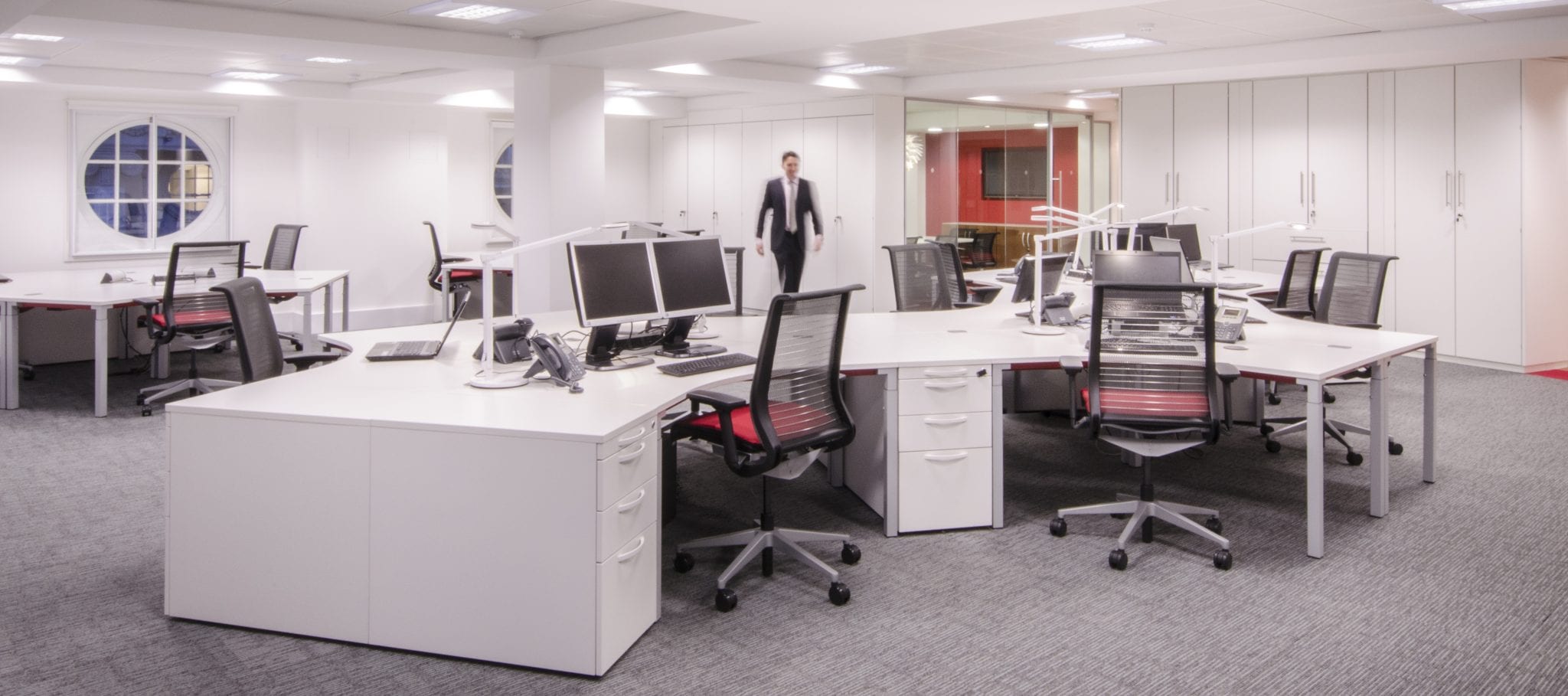 Open-plan workspace in Marine Capital’s Mayfair office