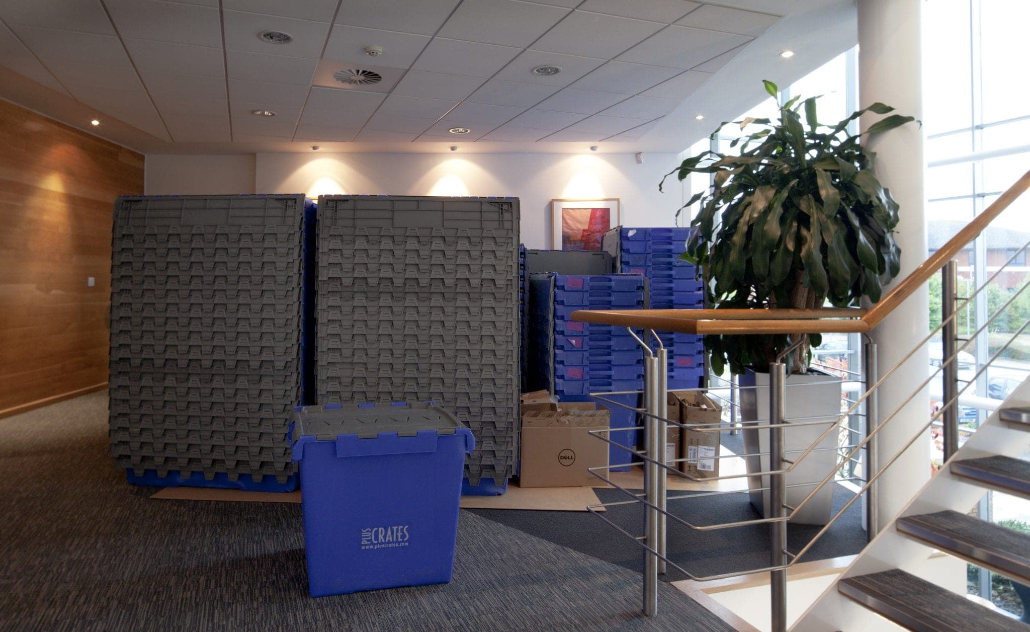 Meeting room with glazed partitions at Michelmores, Exeter